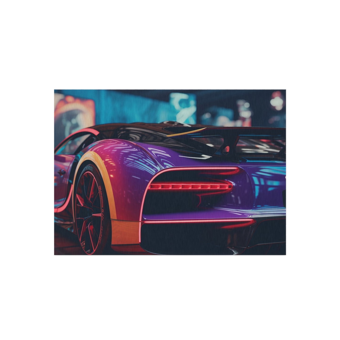 Outdoor Rug  Hyper Bugatti Neon Chiron 3