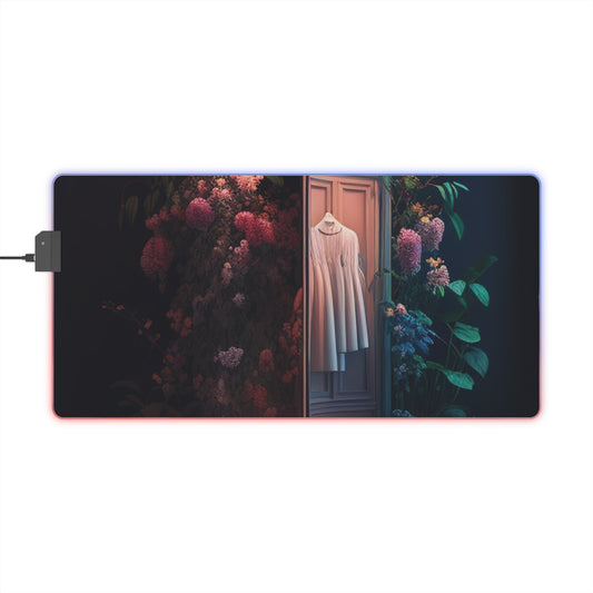 LED Gaming Mouse Pad A Wardrobe Surrounded by Flowers 3