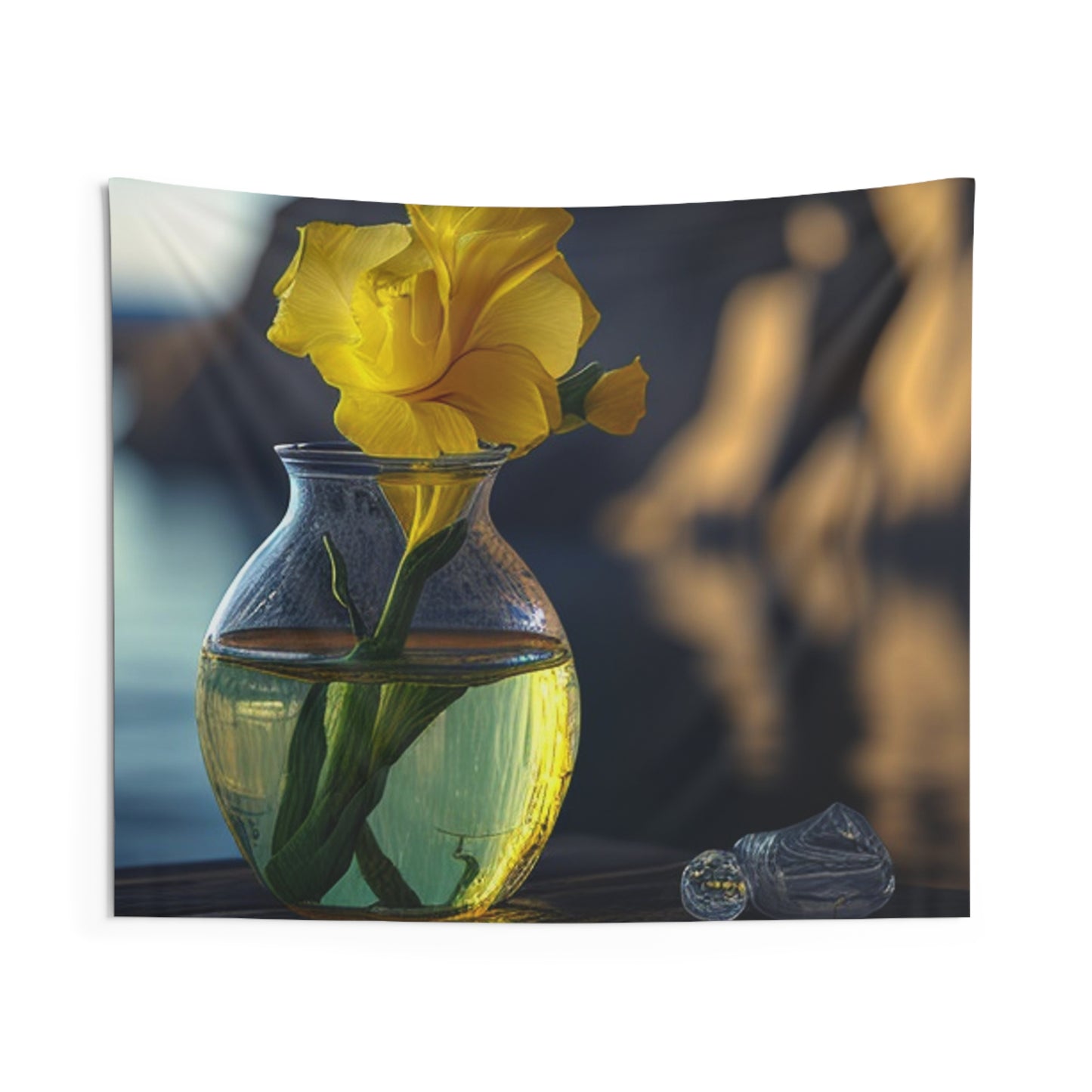 Indoor Wall Tapestries Yellow Gladiolus glass 3