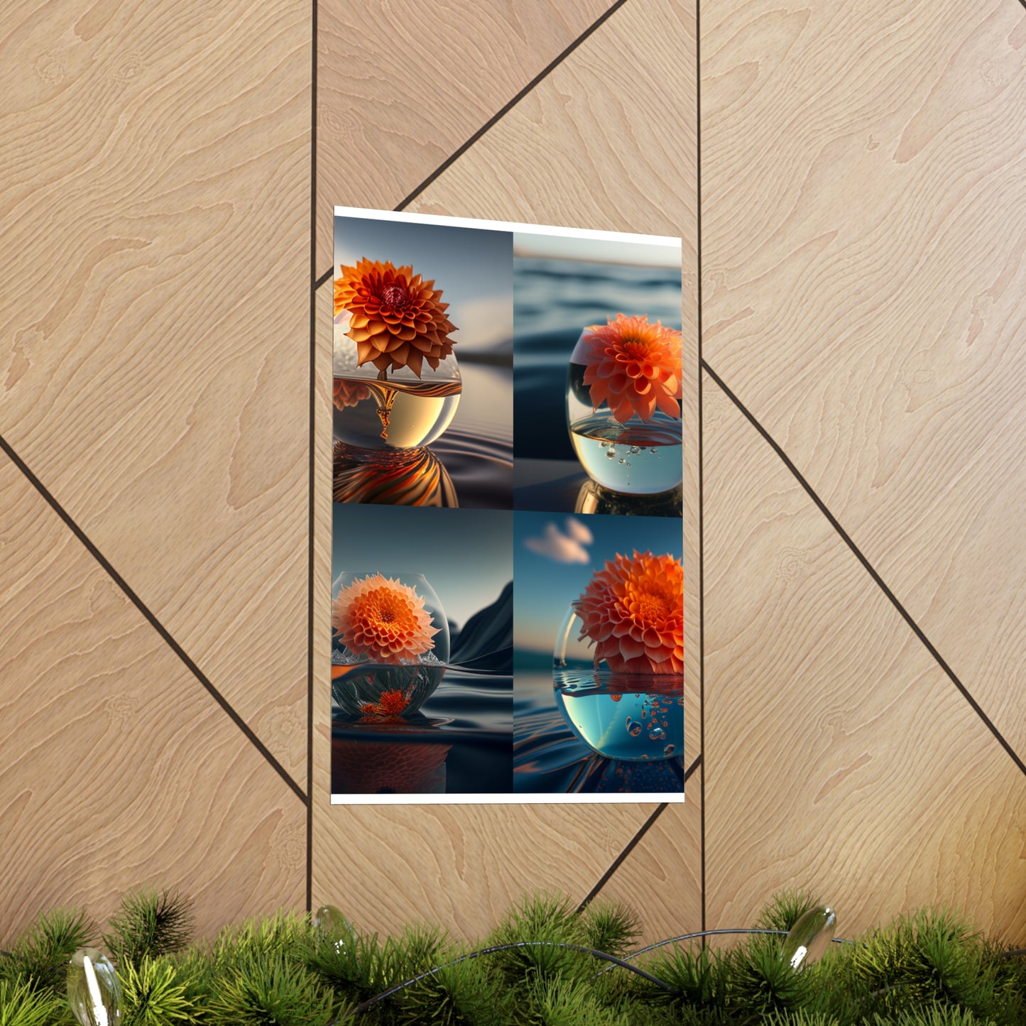 Premium Matte Vertical Posters Dahlia Orange 5