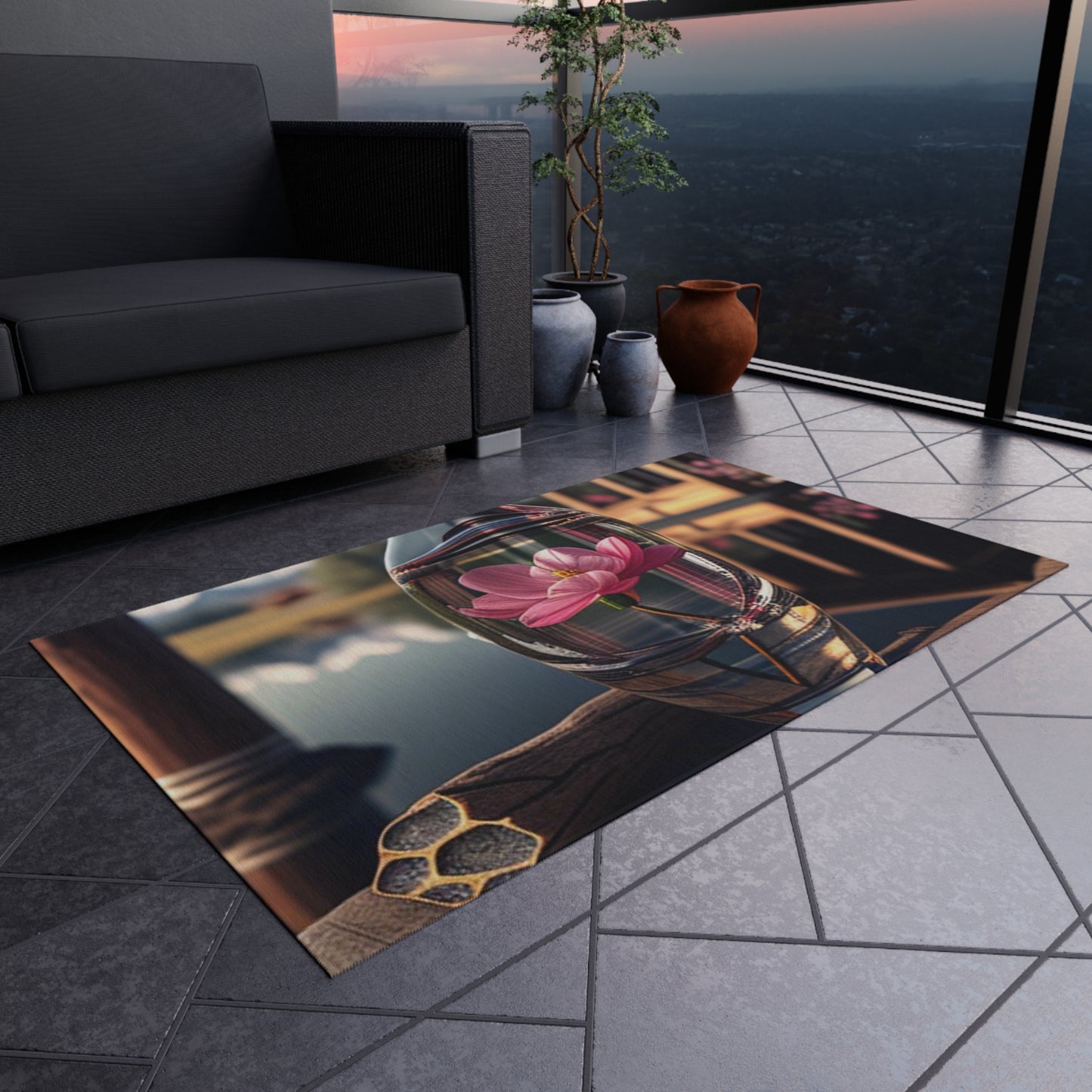 Outdoor Rug  Pink Magnolia 2