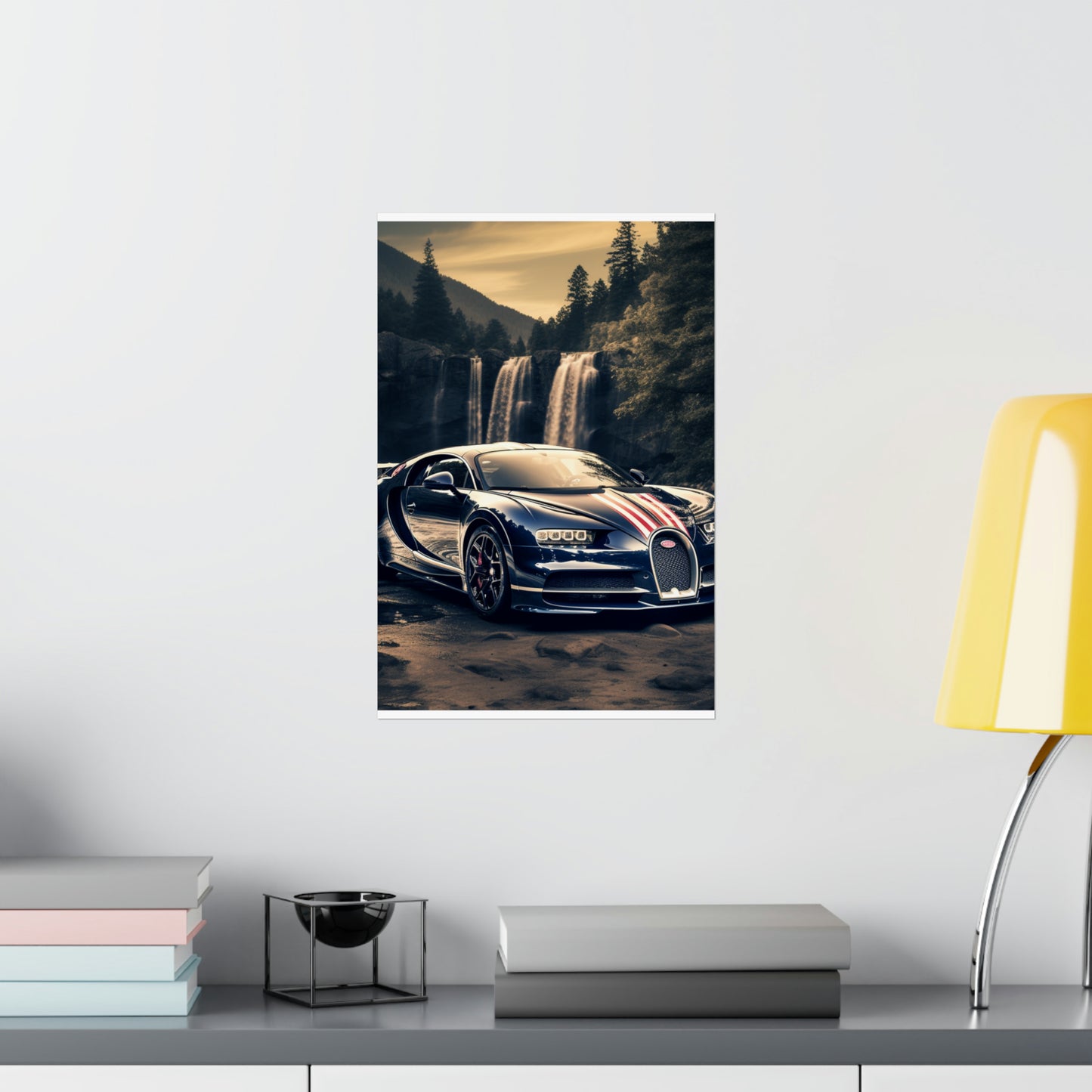 Premium Matte Vertical Posters Bugatti Waterfall 2