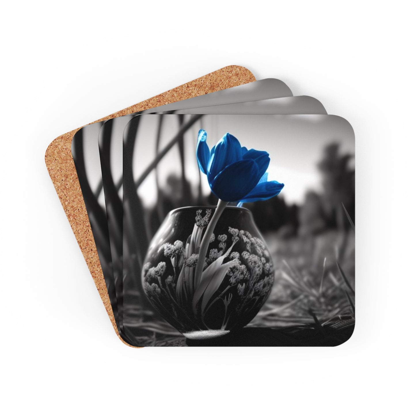 Corkwood Coaster Set Tulip 3