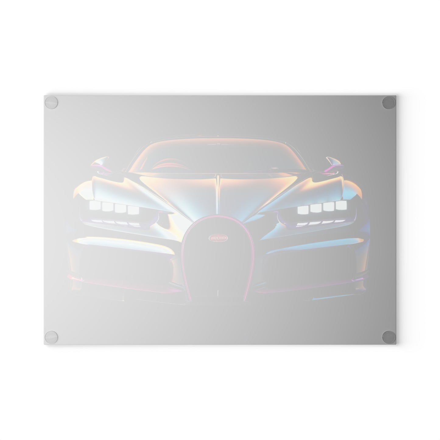 Glass Cutting Board Hyper Bugatti Chiron 1