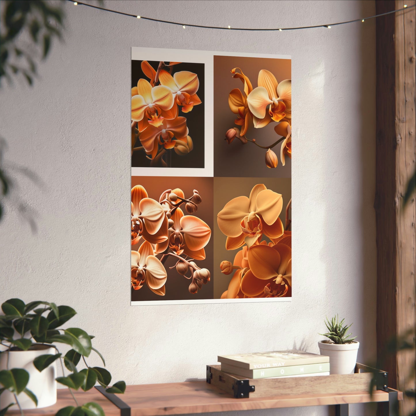 Premium Matte Vertical Posters orchid pedals 5