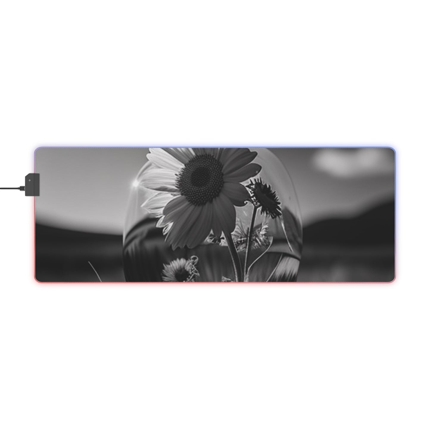 LED Gaming Mouse Pad Yellw Sunflower in a vase 4