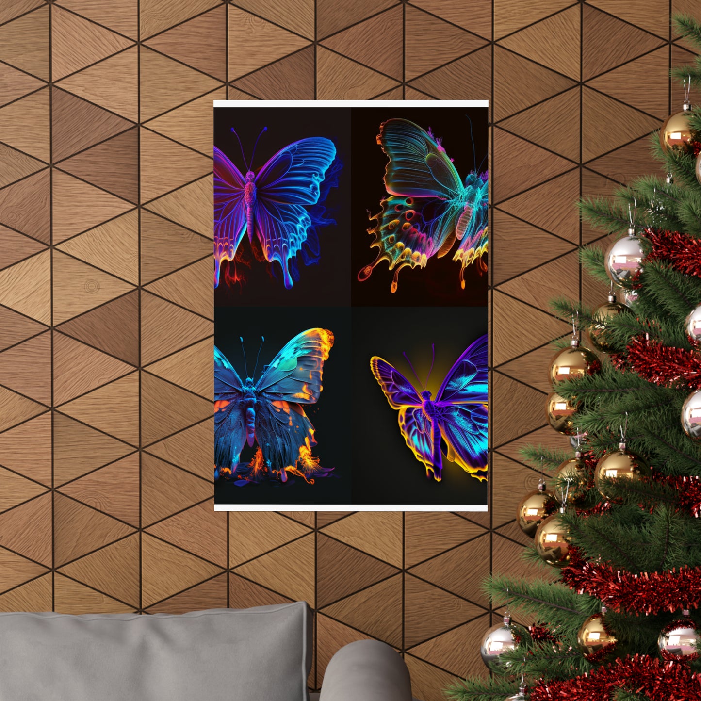 Premium Matte Vertical Posters Thermal Butterfly 5