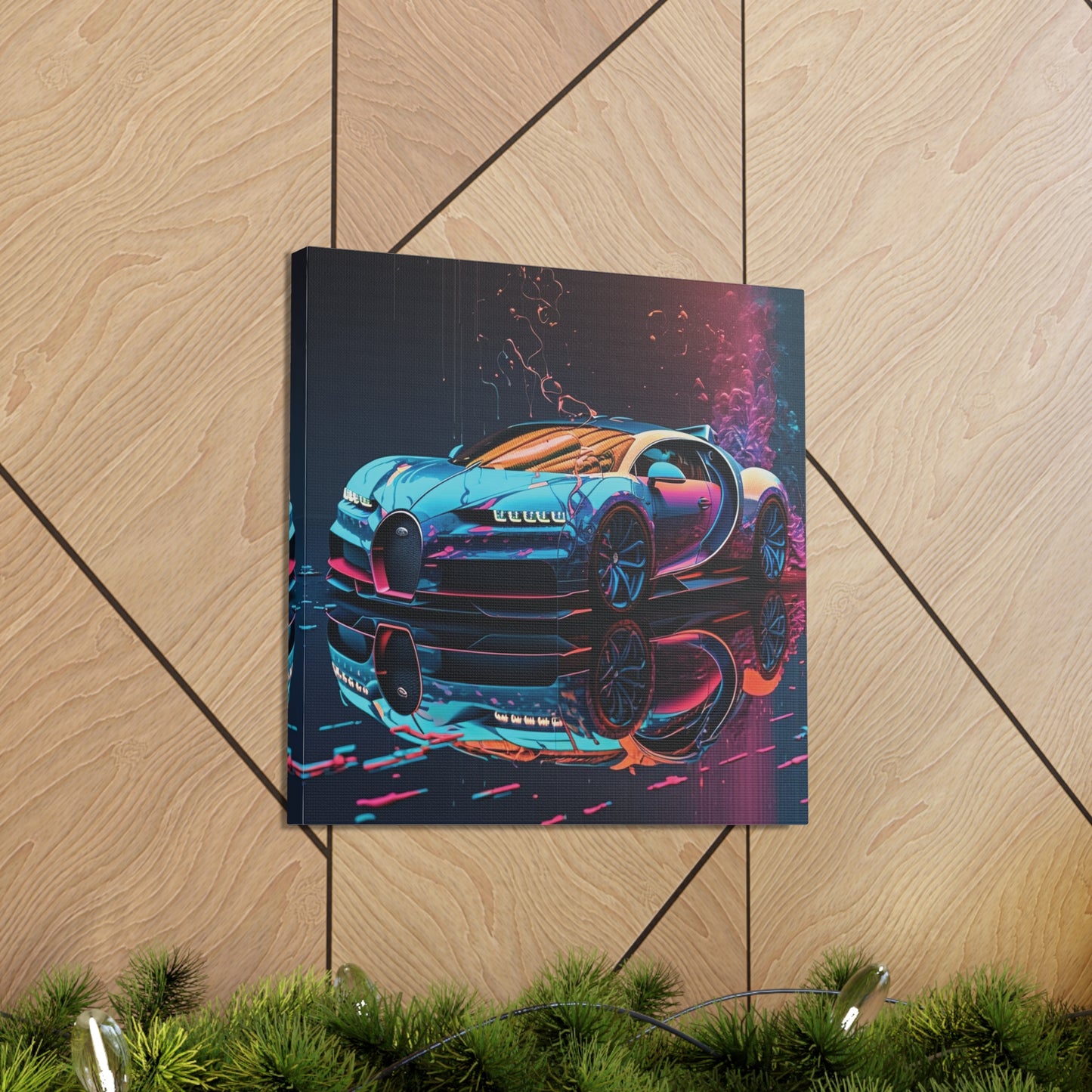 Canvas Gallery Wraps Bugatti Neon Chiron 4