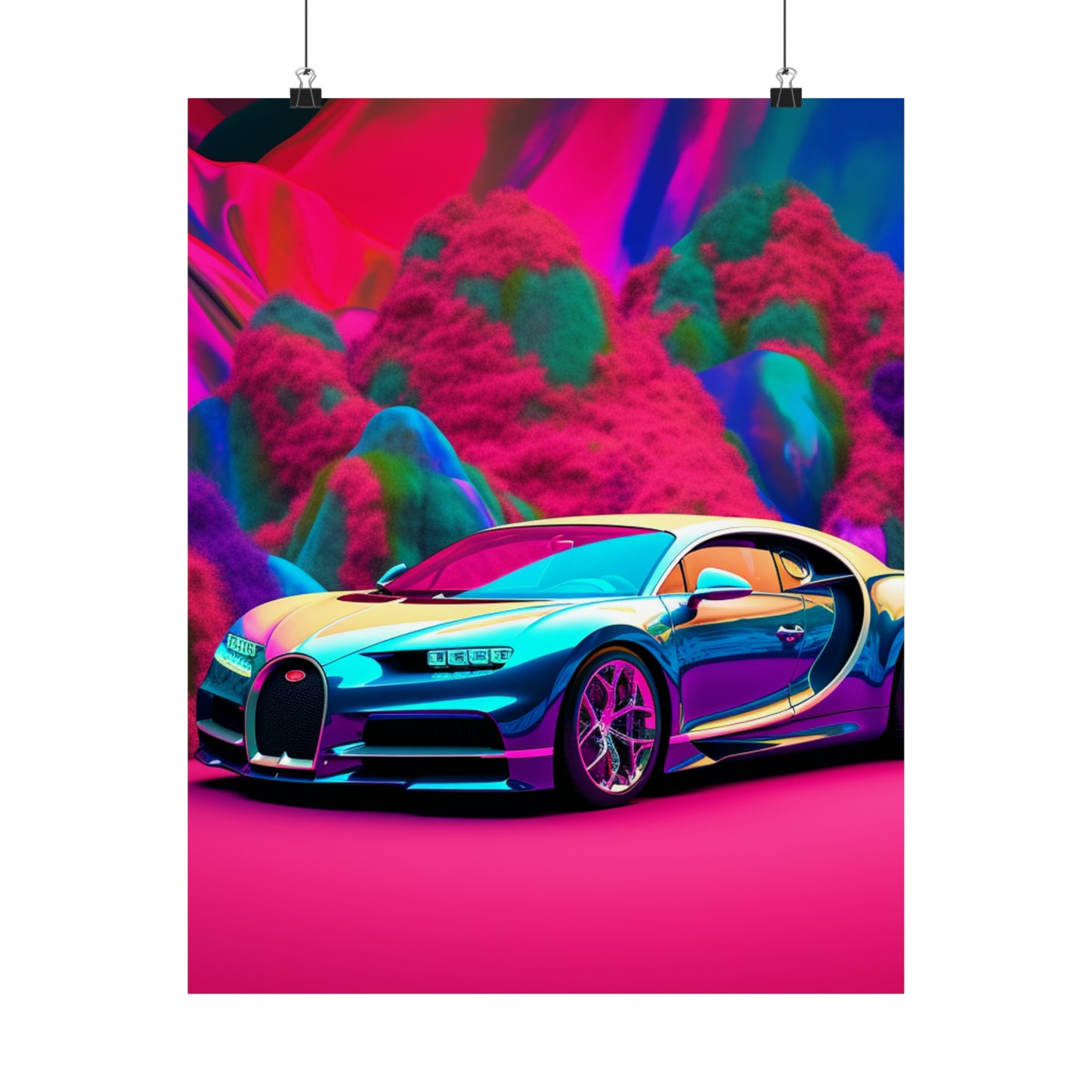 Premium Matte Vertical Posters Florescent Bugatti Flair 4