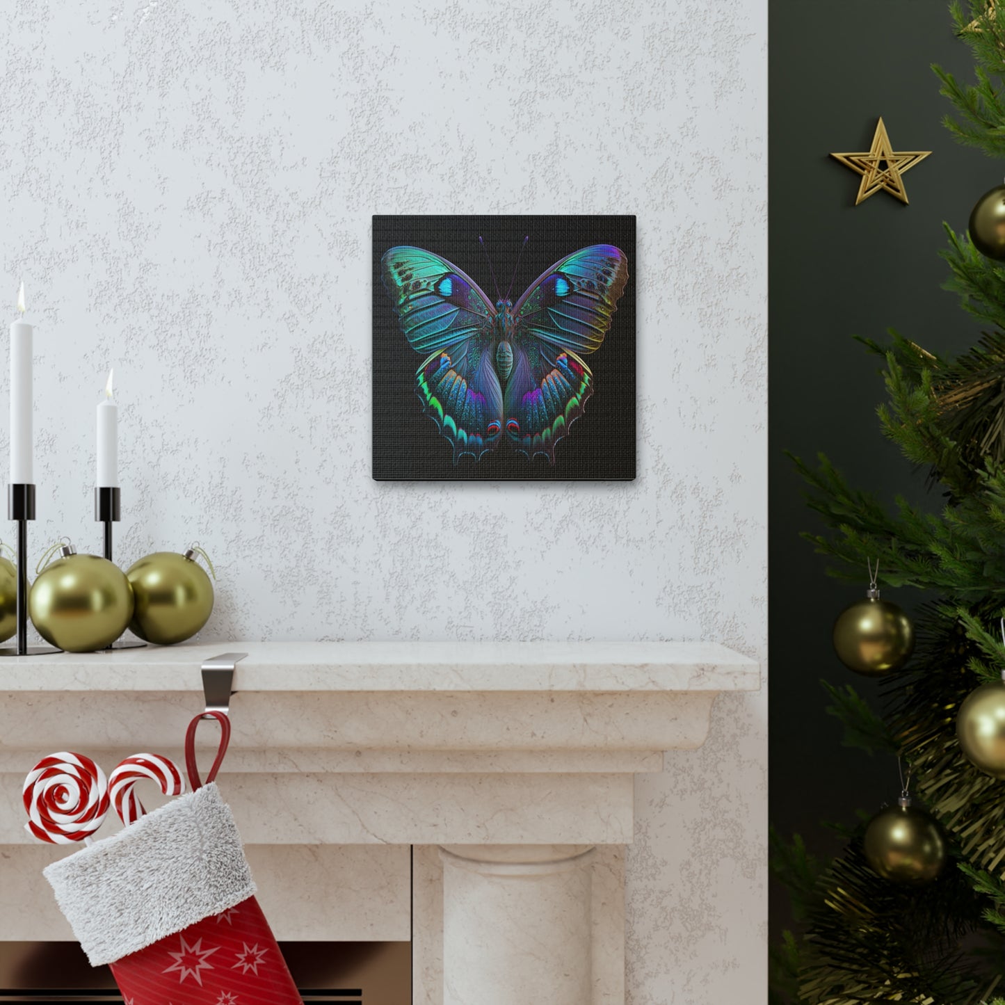 Canvas Gallery Wraps Hue Neon Butterfly 4