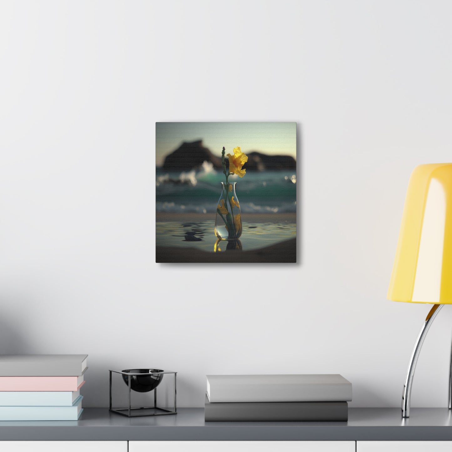 Canvas Gallery Wraps Yellow Gladiolus glass 2