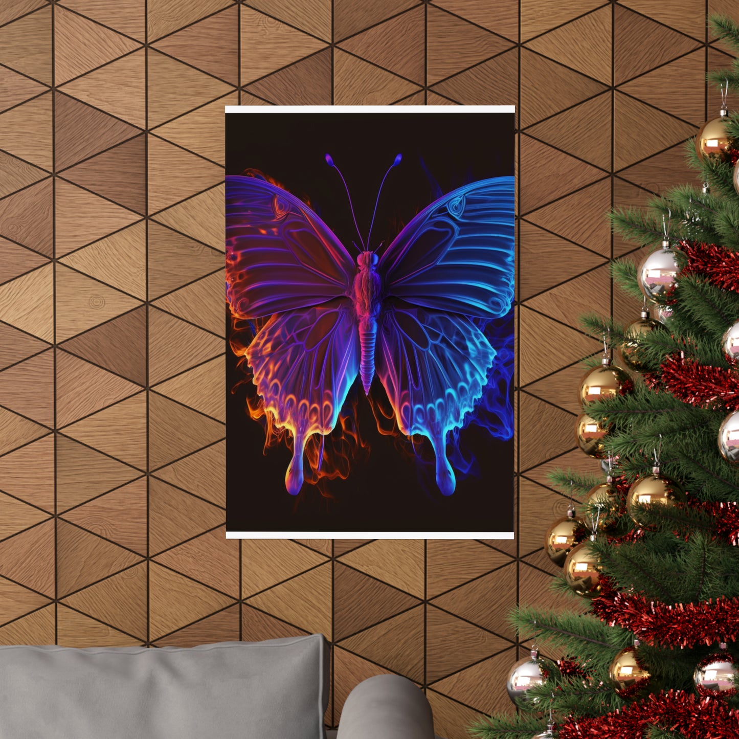 Premium Matte Vertical Posters Thermal Butterfly 1