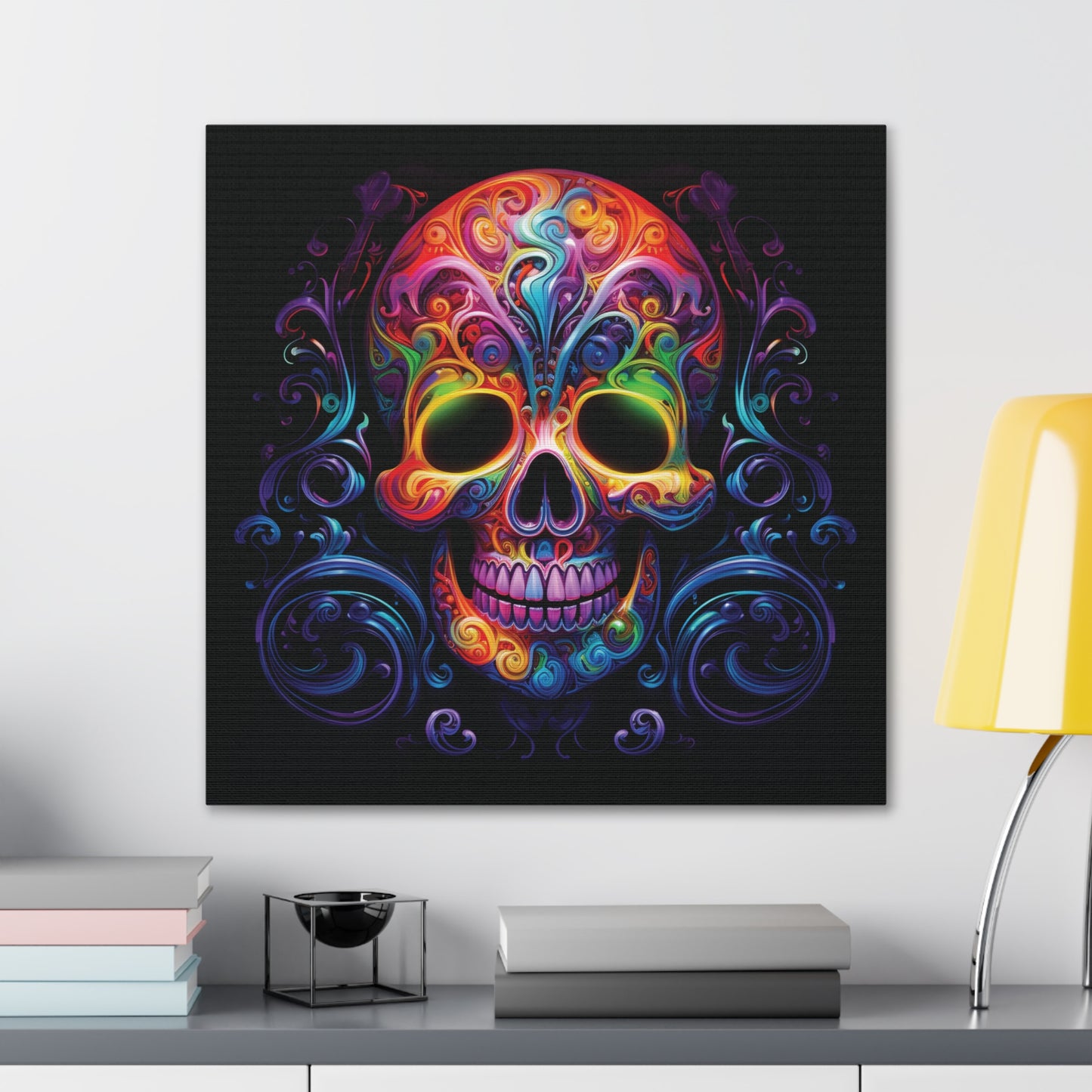 Canvas Gallery Wraps Macro Skull Color 2