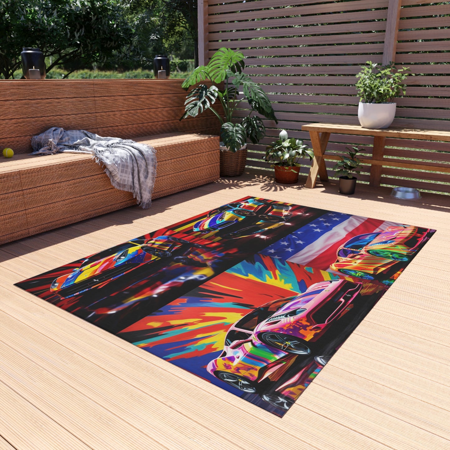 Outdoor Rug  Hyper Colorfull Ferrari 5