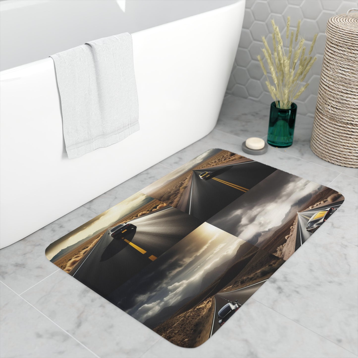 Memory Foam Bath Mat Ferrari Road 5