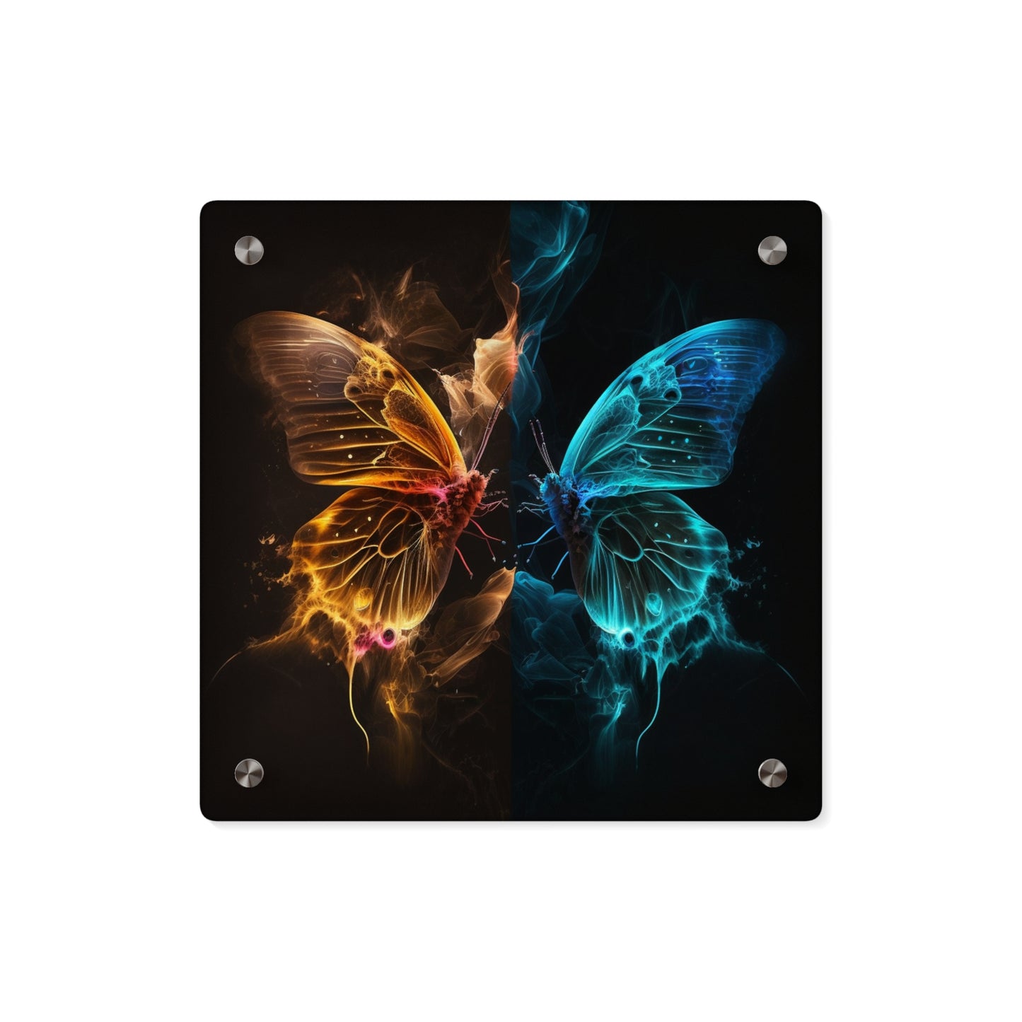 Acrylic Wall Art Panels Kiss Neon Butterfly 9