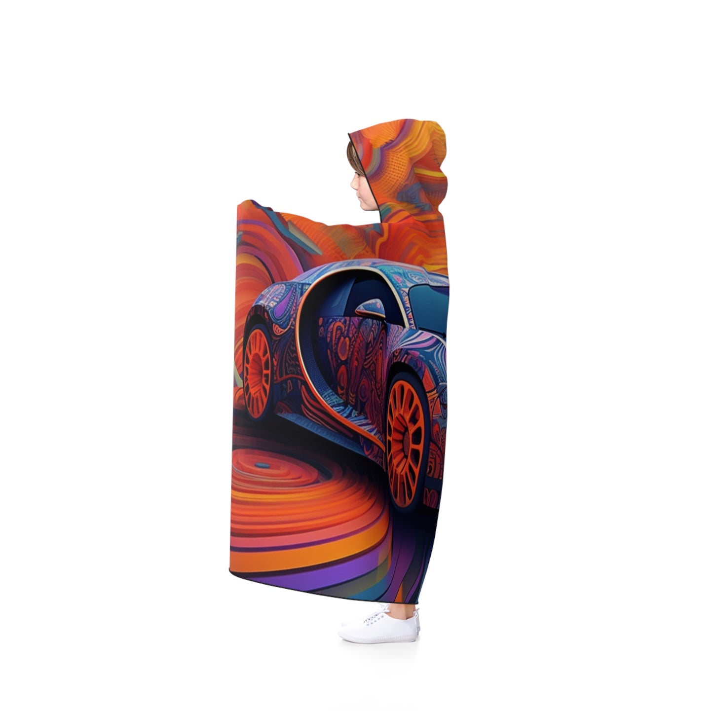 Hooded Blanket Bugatti Abstract Concept 4