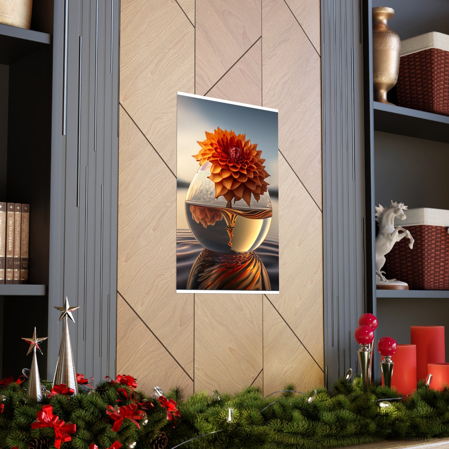 Premium Matte Vertical Posters Dahlia Orange 1