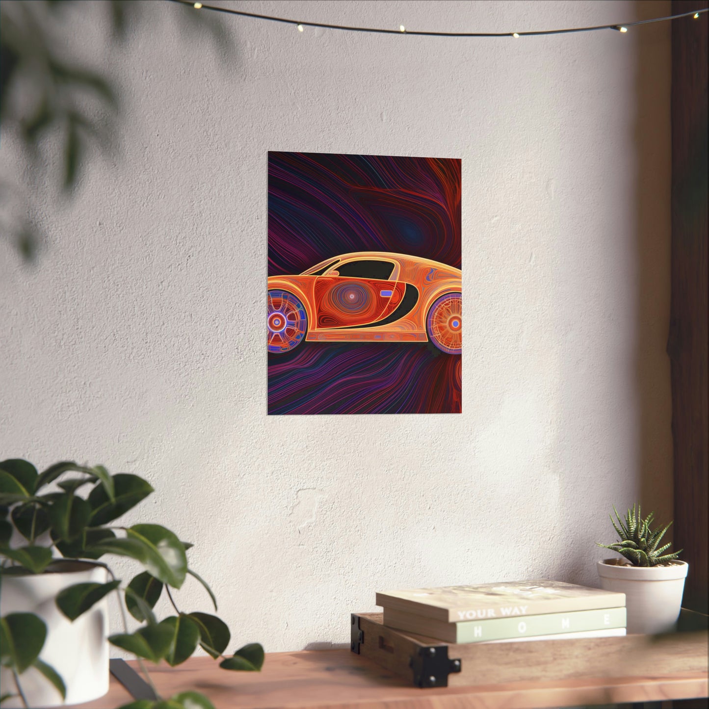 Premium Matte Vertical Posters Bugatti Abstract Concept 2