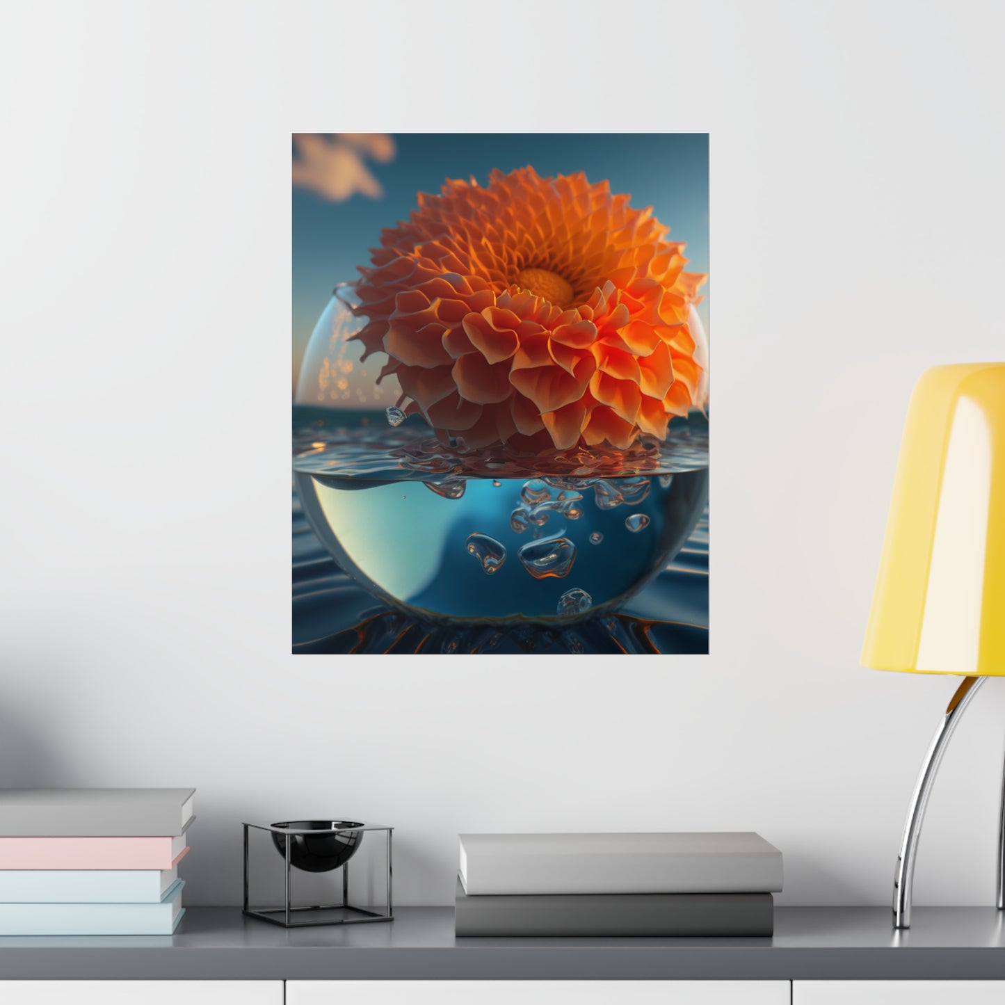 Premium Matte Vertical Posters Dahlia Orange 4