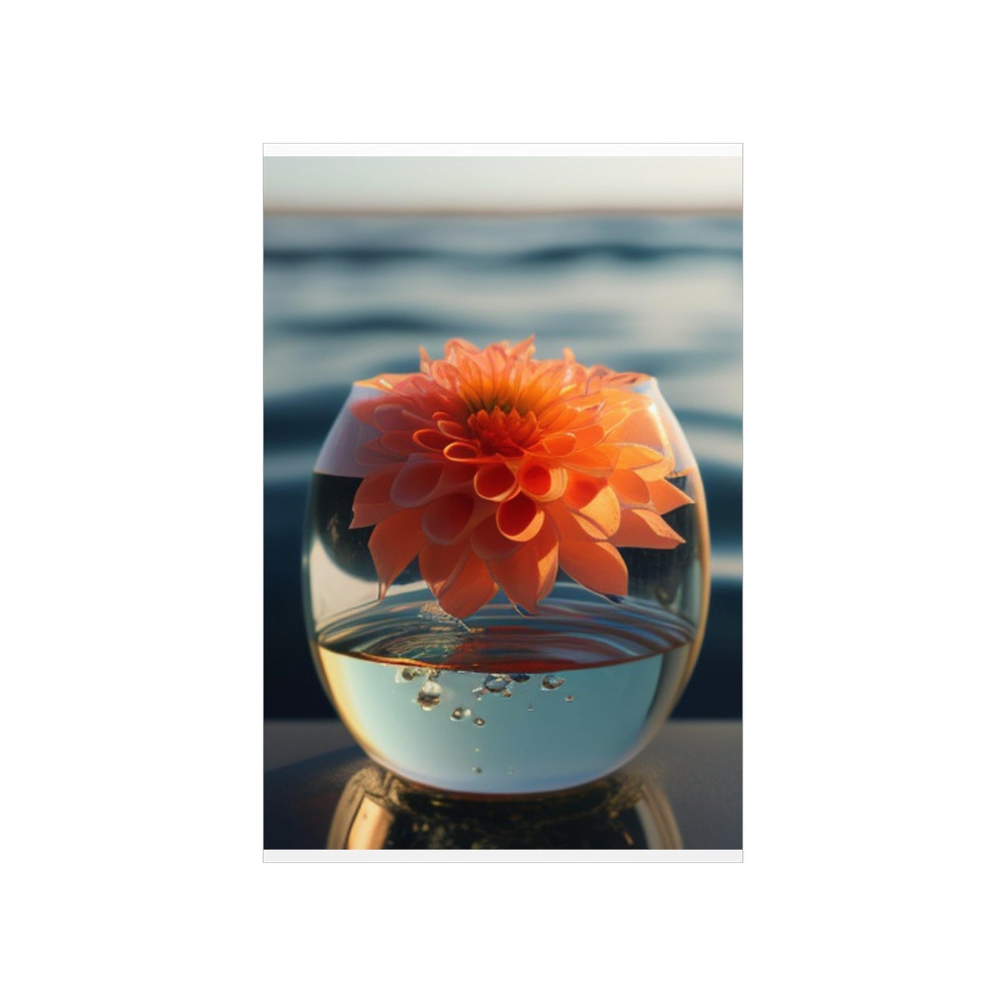 Premium Matte Vertical Posters Dahlia Orange 2