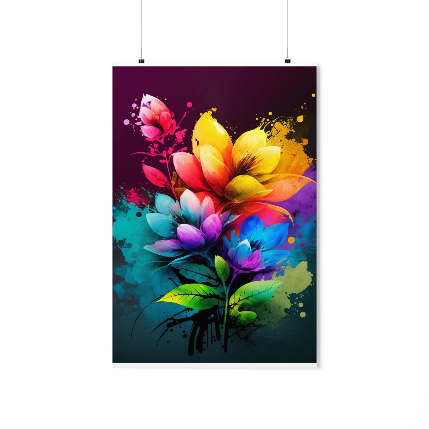 Premium Matte Vertical Posters Bright Spring Flowers 3