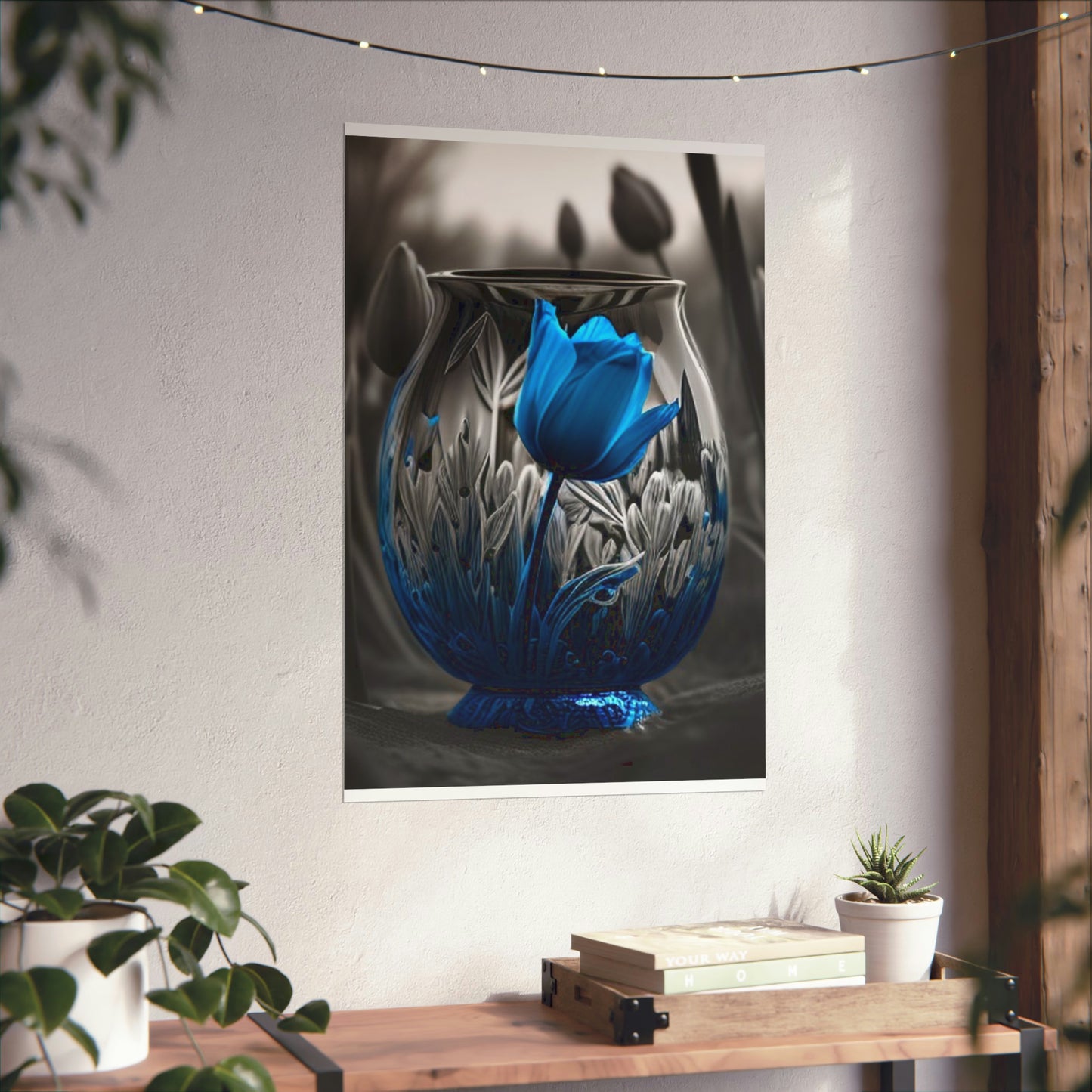 Premium Matte Vertical Posters Tulip Blue 1