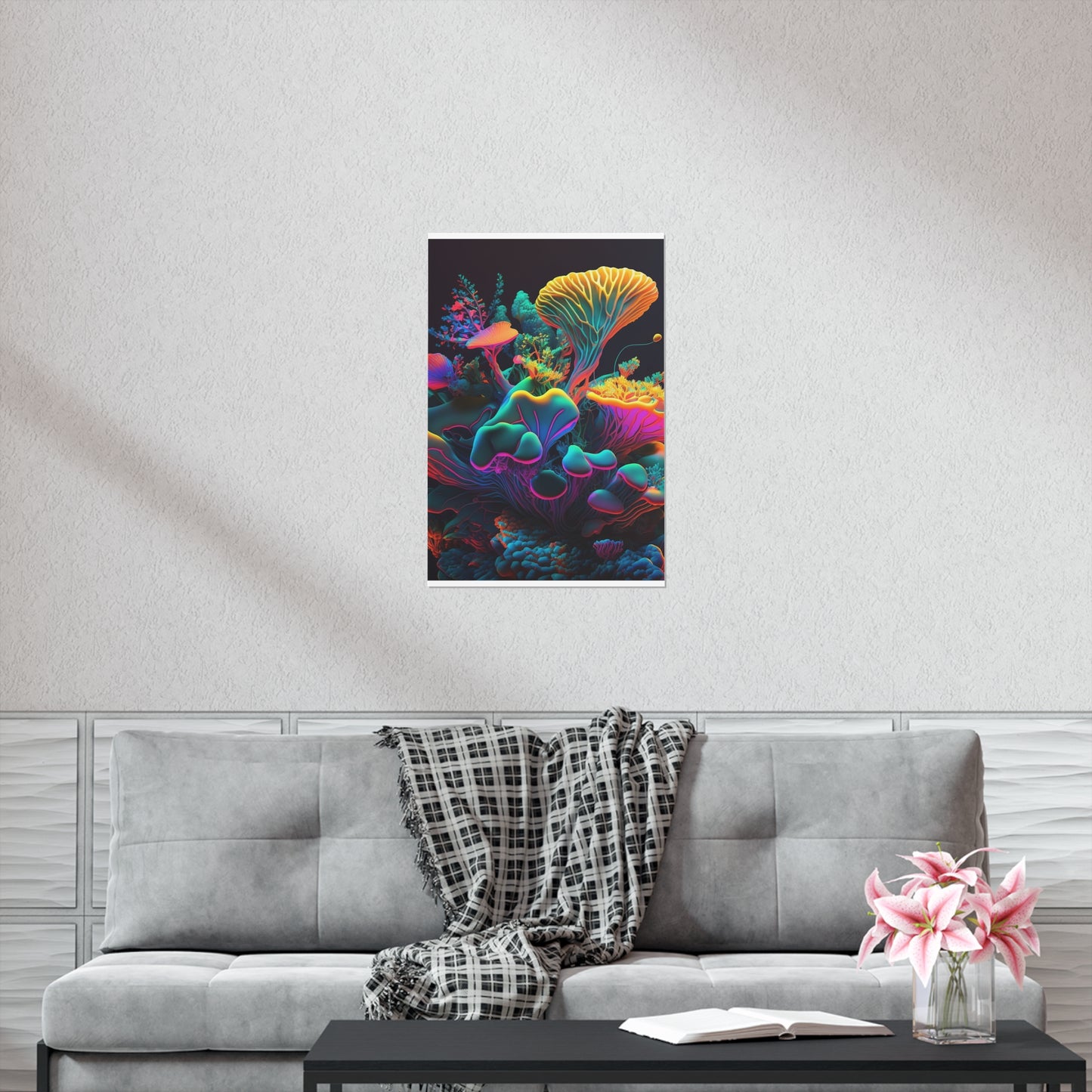 Premium Matte Vertical Posters Macro Coral Reef 1