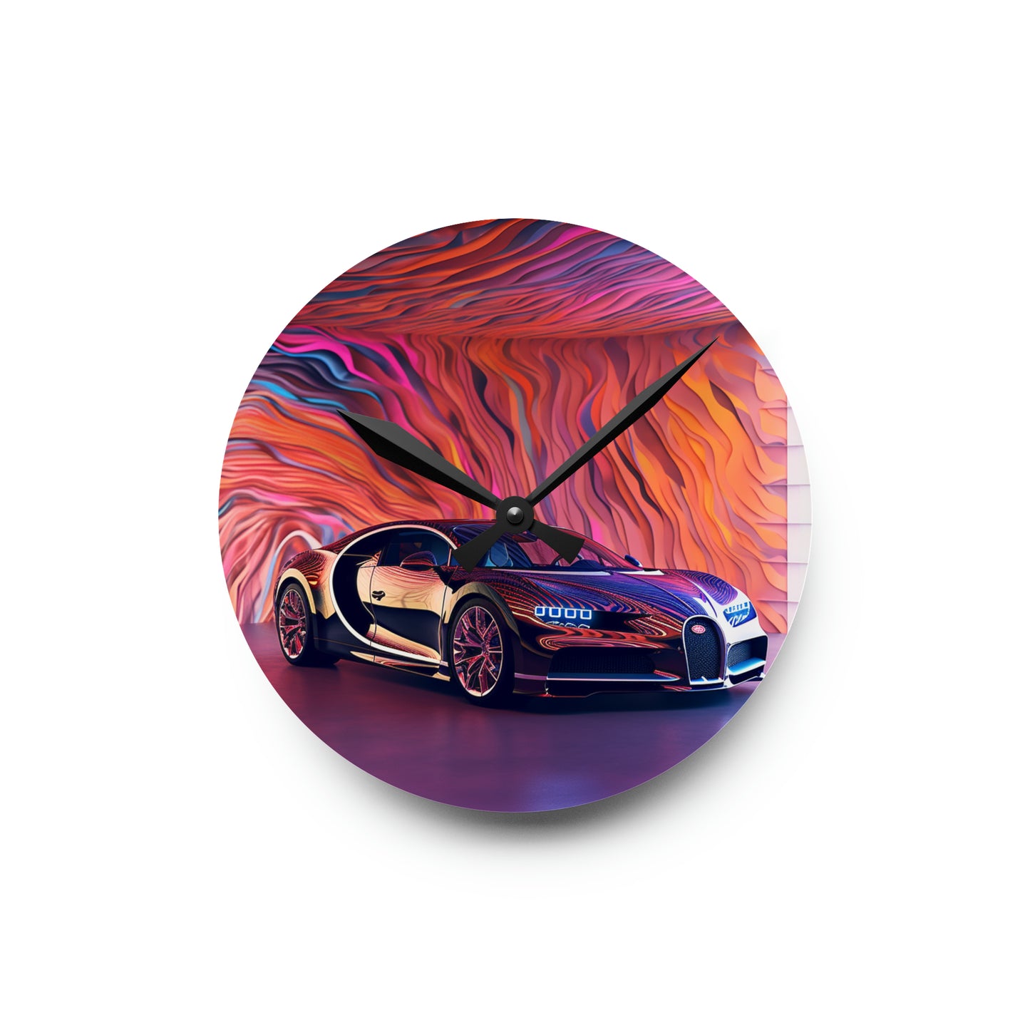 Acrylic Wall Clock Bugatti Abstract Flair 4