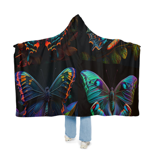 Snuggle Hooded Blanket Hue Neon Butterfly 5