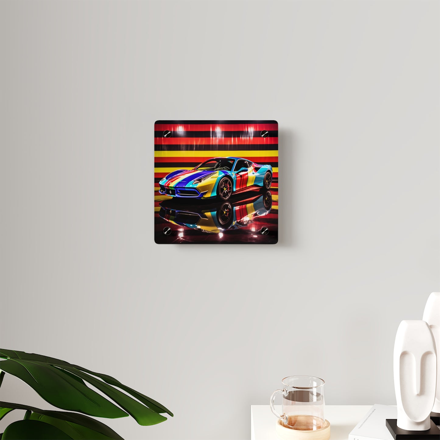 Acrylic Wall Art Panels Hyper Colorfull Ferrari 2