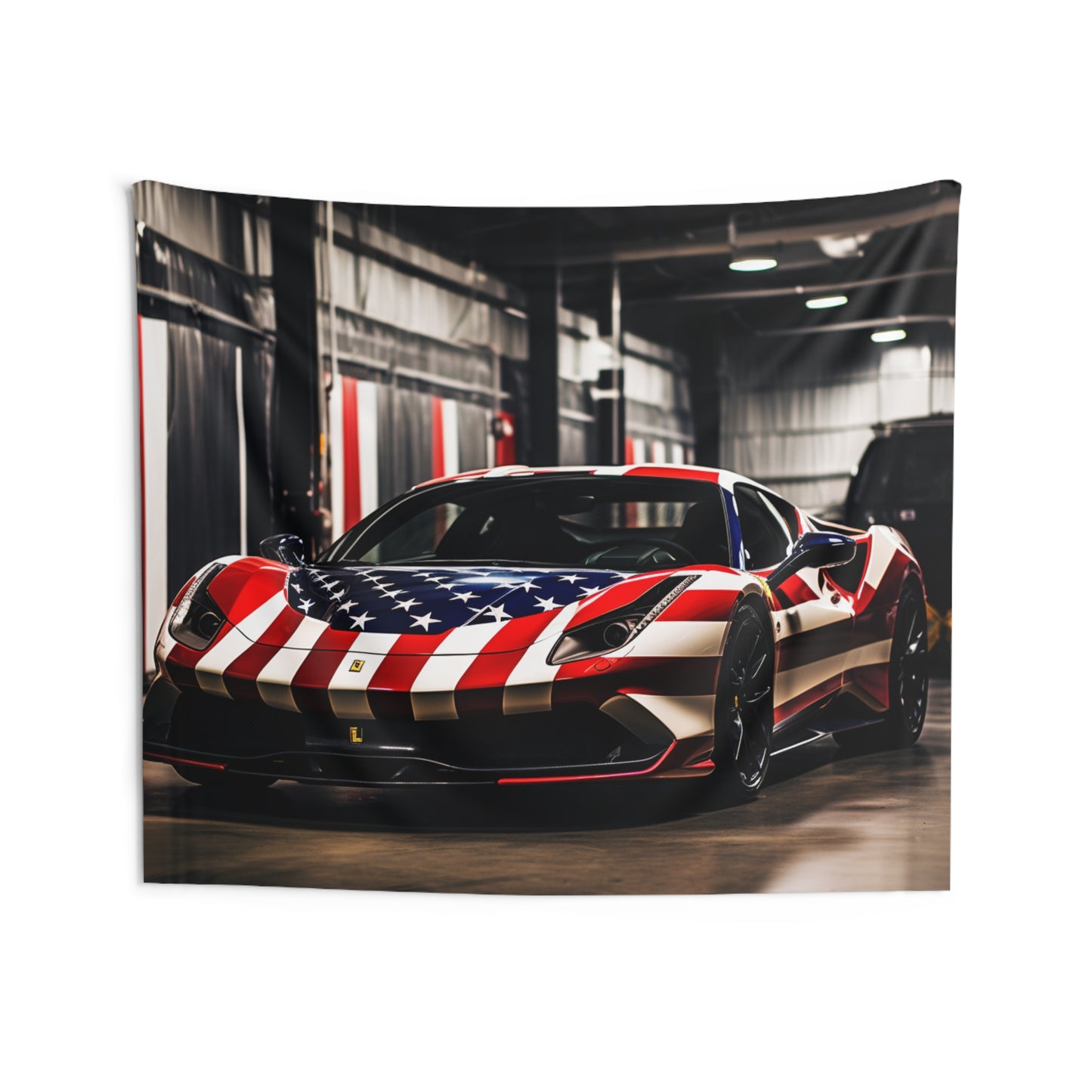 Indoor Wall Tapestries American Flag Farrari 3