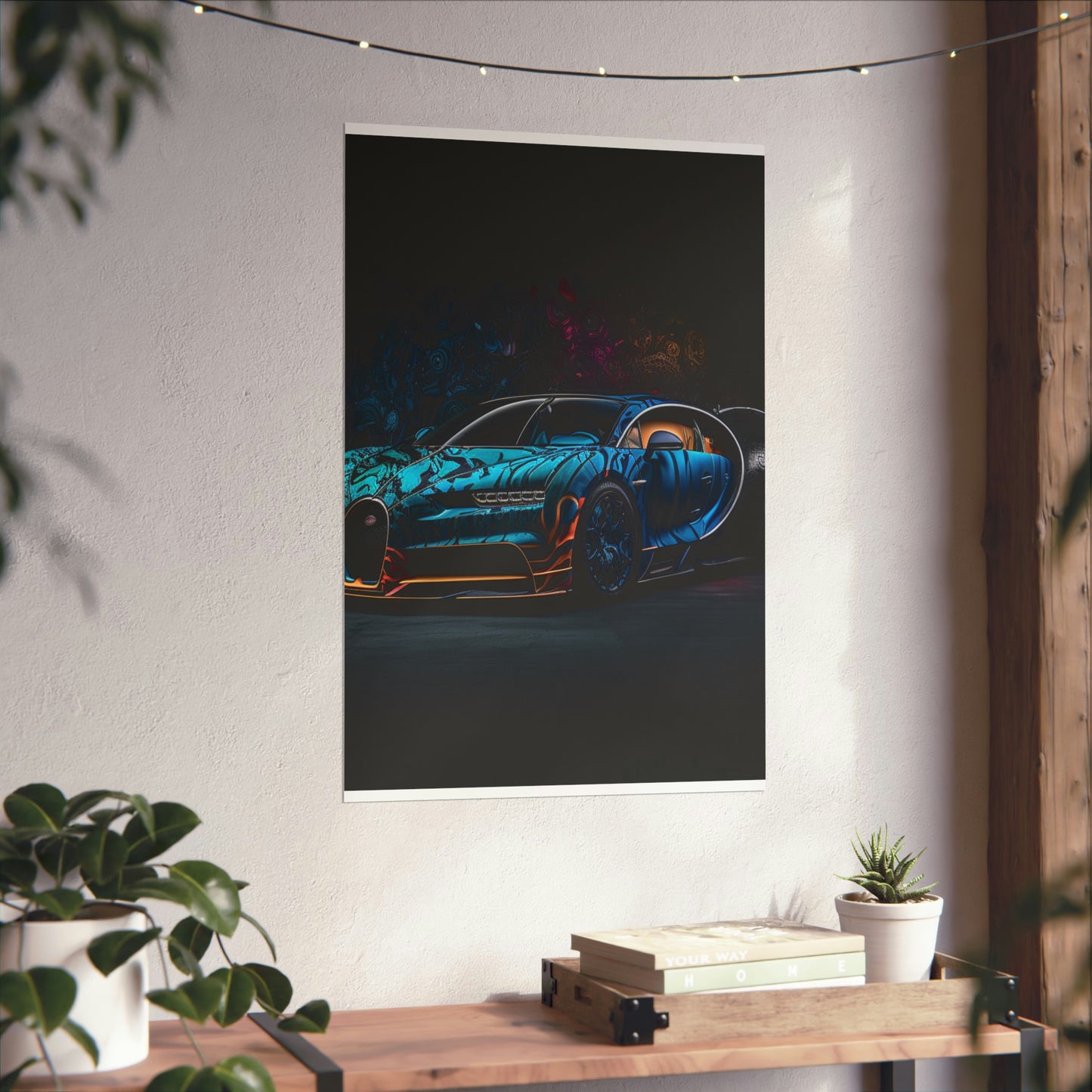 Premium Matte Vertical Posters Bugatti Blue 3