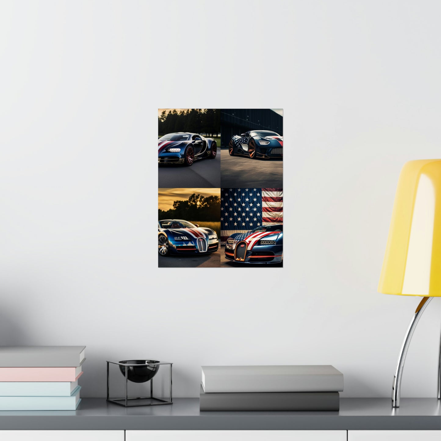 Premium Matte Vertical Posters Bugatti Flag American 5