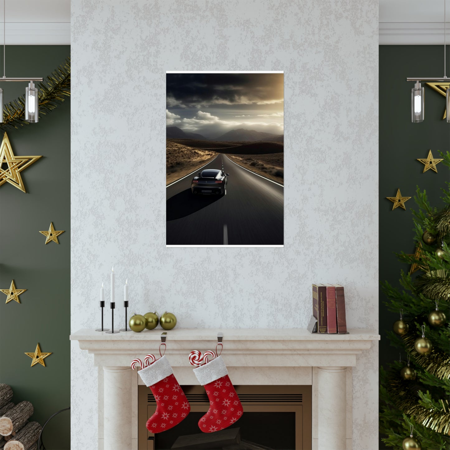 Premium Matte Vertical Posters Ferrari Road 3