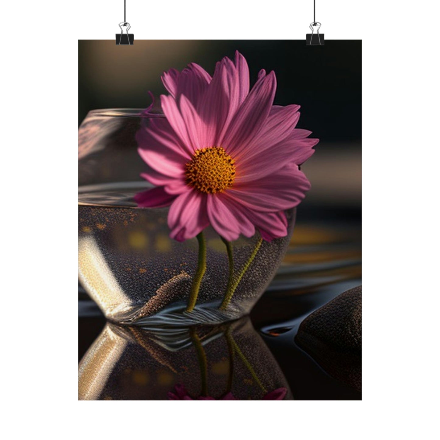 Premium Matte Vertical Posters Pink Daisy 4