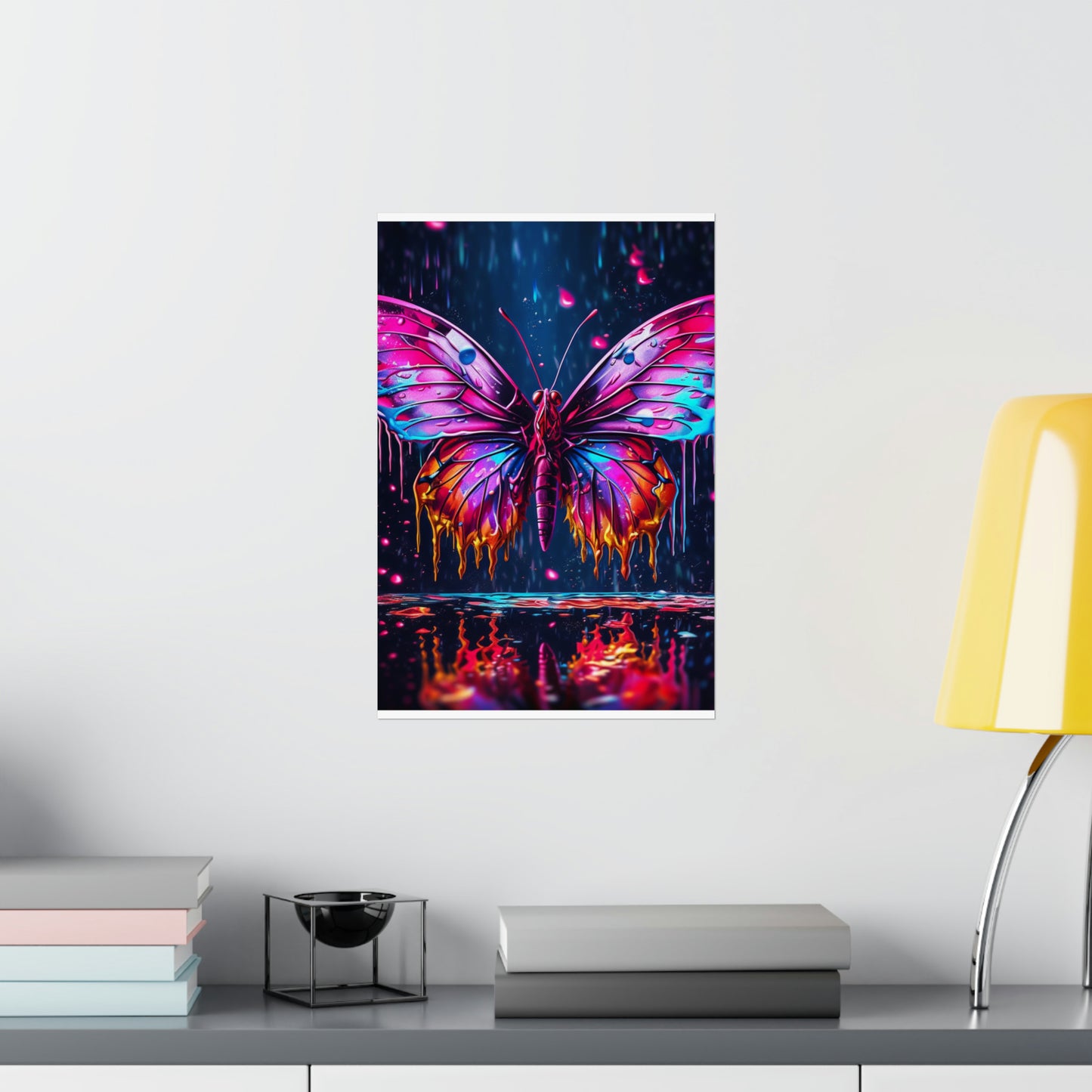 Premium Matte Vertical Posters Pink Butterfly Flair 2