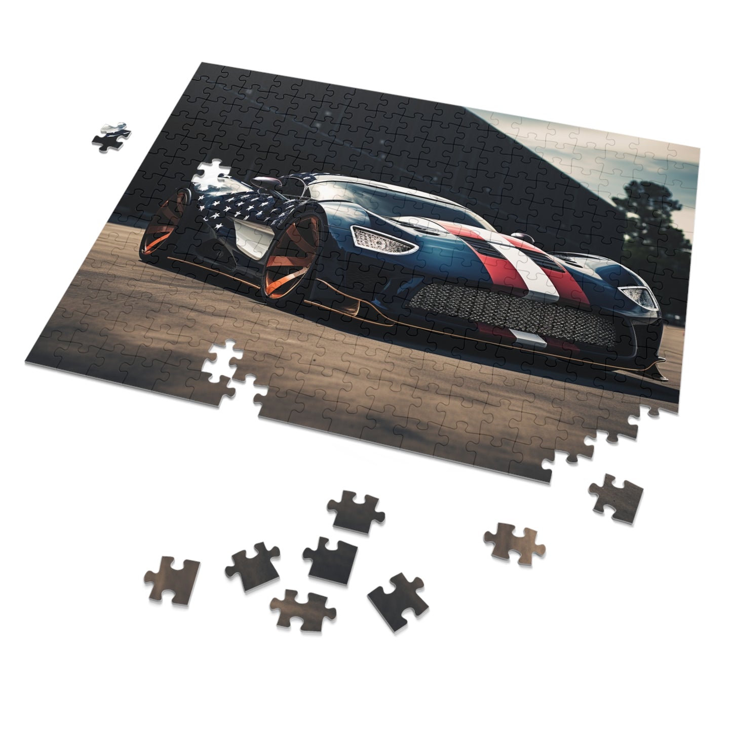 Jigsaw Puzzle (30, 110, 252, 500,1000-Piece) Bugatti Flag American 2