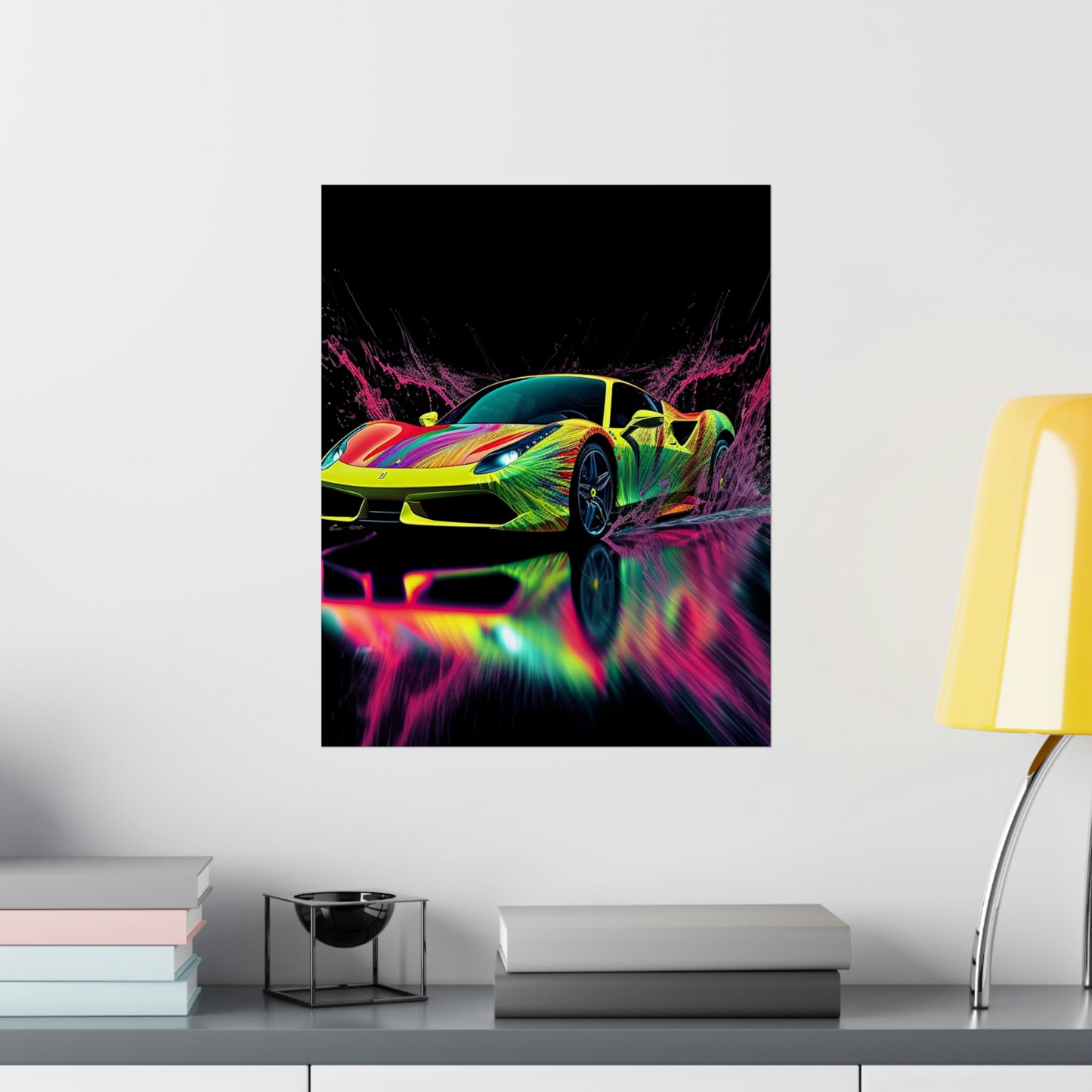 Premium Matte Vertical Posters Ferrari Fusion Water 2