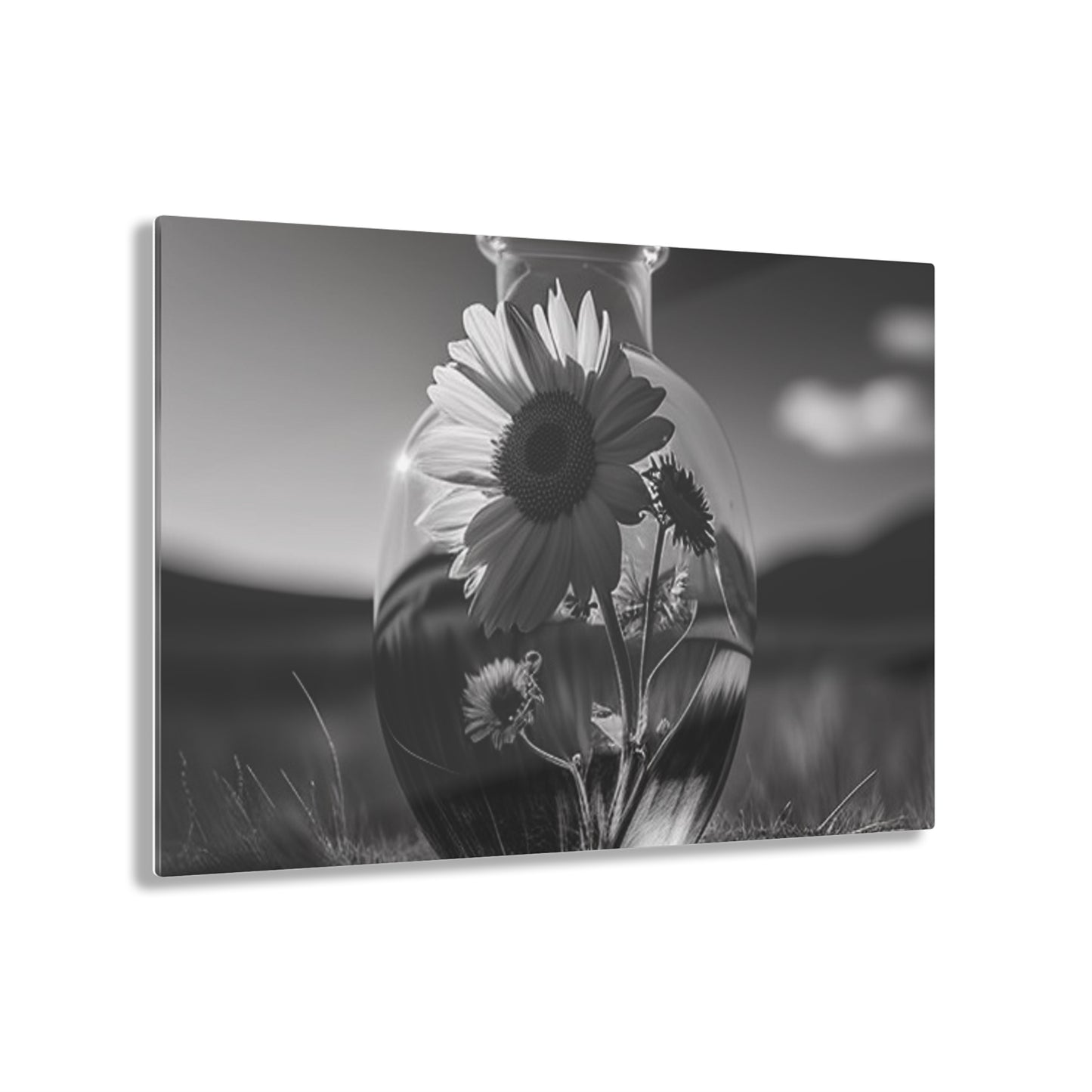 Acrylic Prints Yellw Sunflower in a vase 4