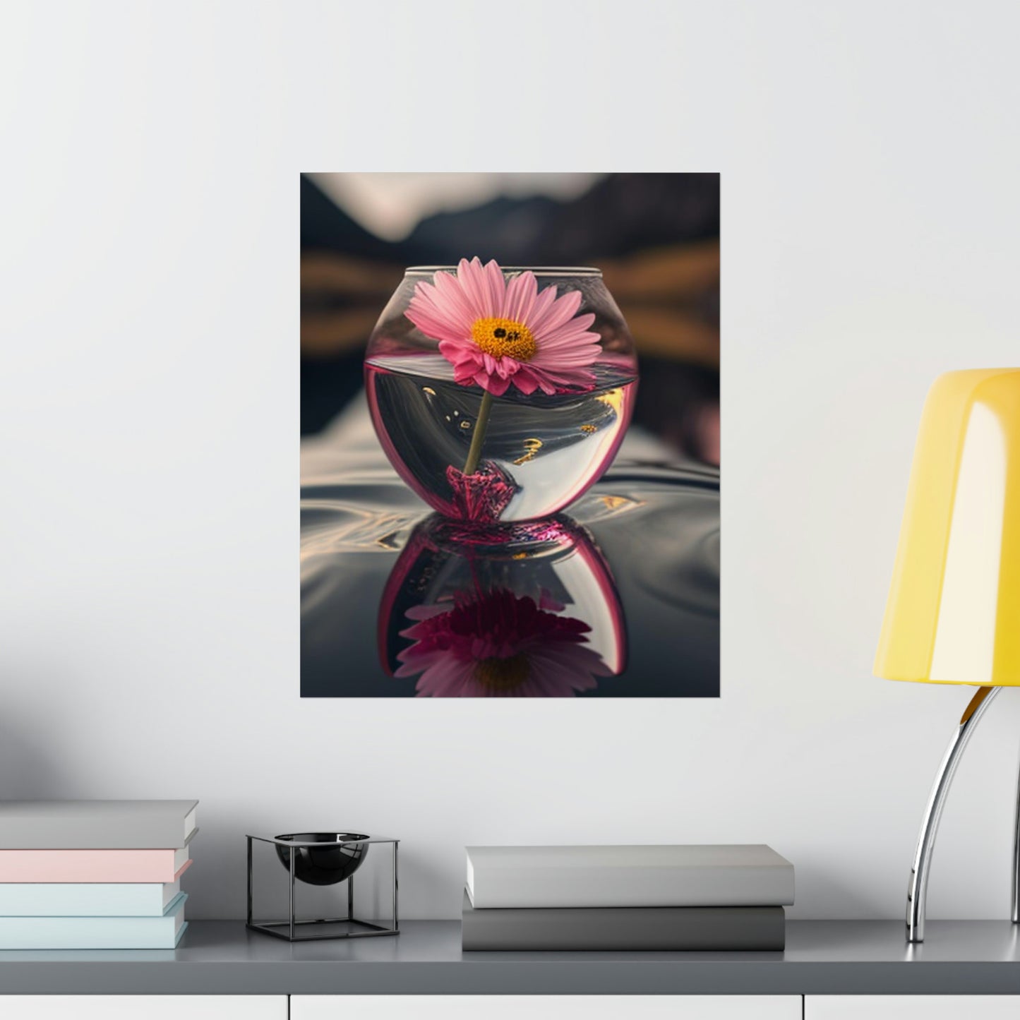 Premium Matte Vertical Posters Pink Daisy 1