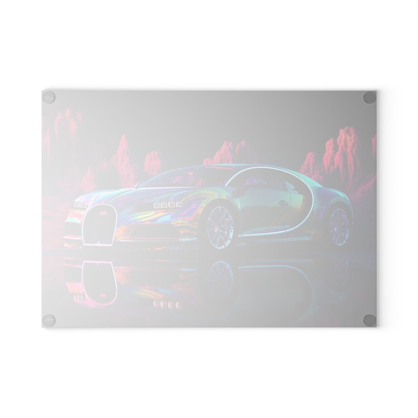 Glass Cutting Board Florescent Bugatti Flair 2