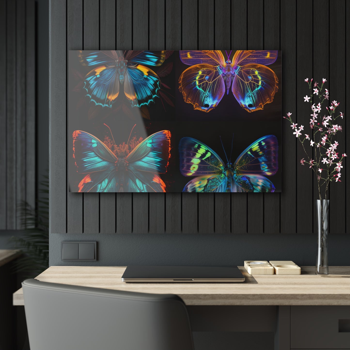 Acrylic Prints Neon Butterfly Flair 5