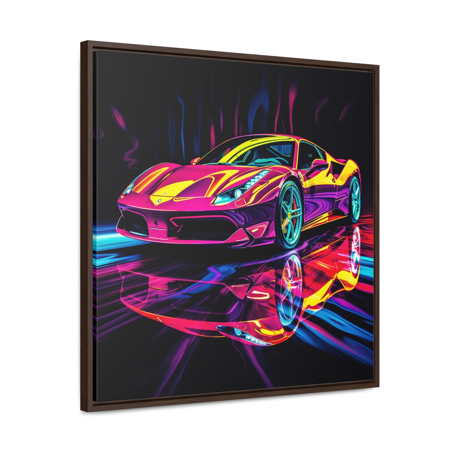 Gallery Canvas Wraps, Square Frame Pink Ferrari Macro 2