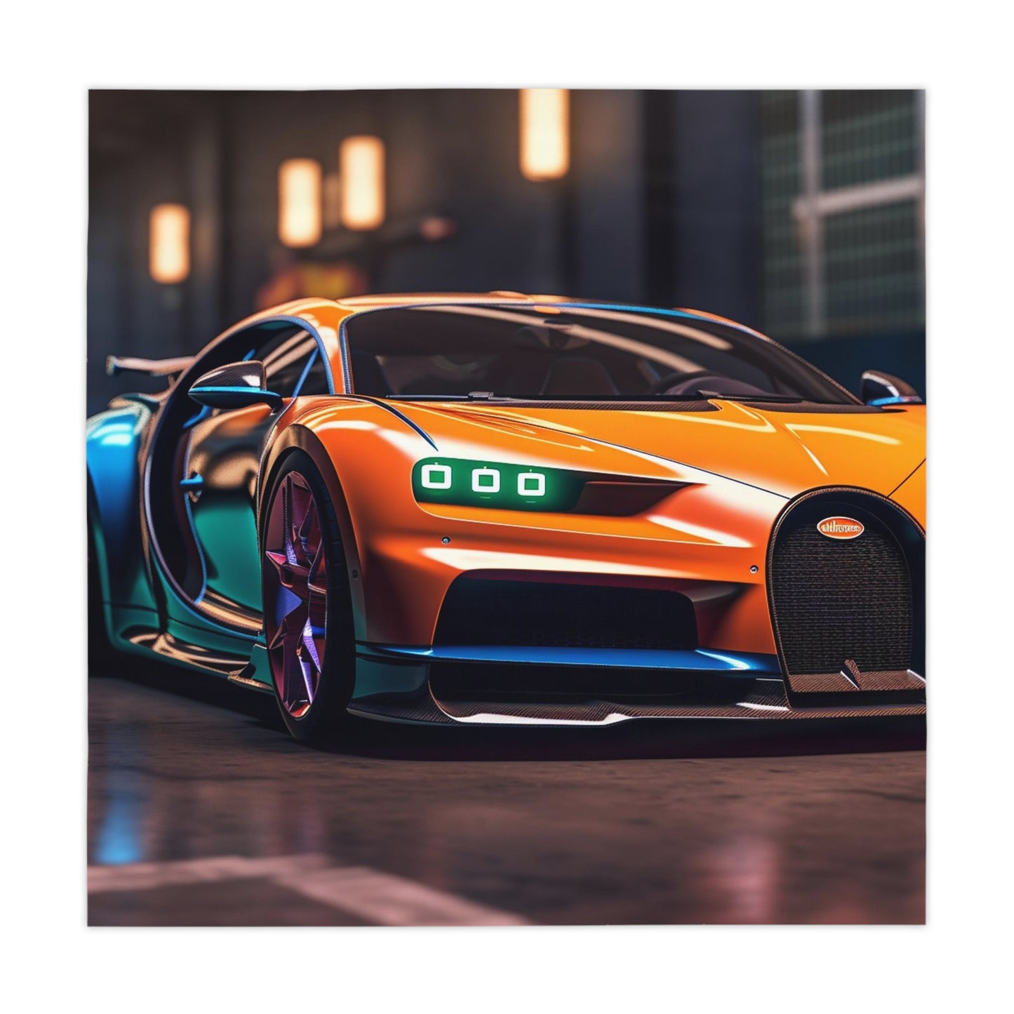 Tablecloth Hyper Bugatti Neon Chiron 1