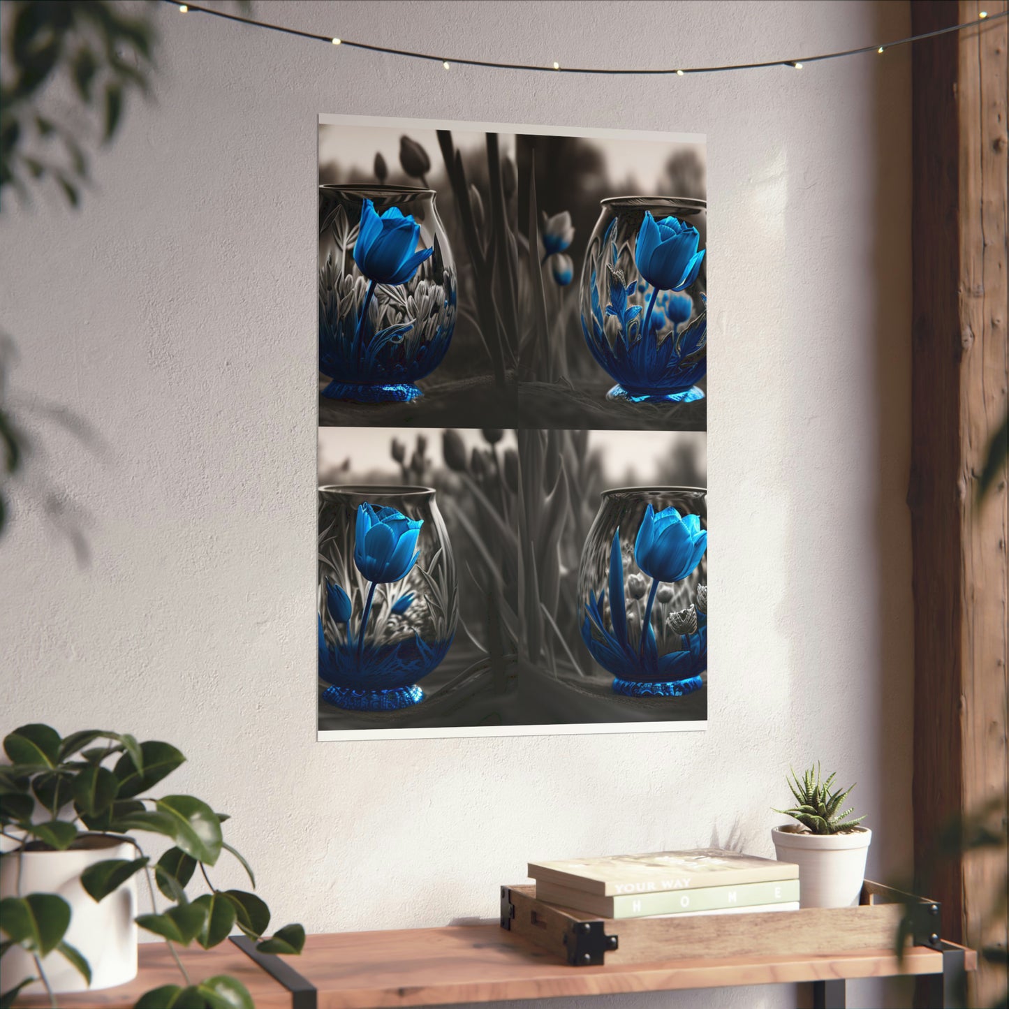 Premium Matte Vertical Posters Tulip Blue 5