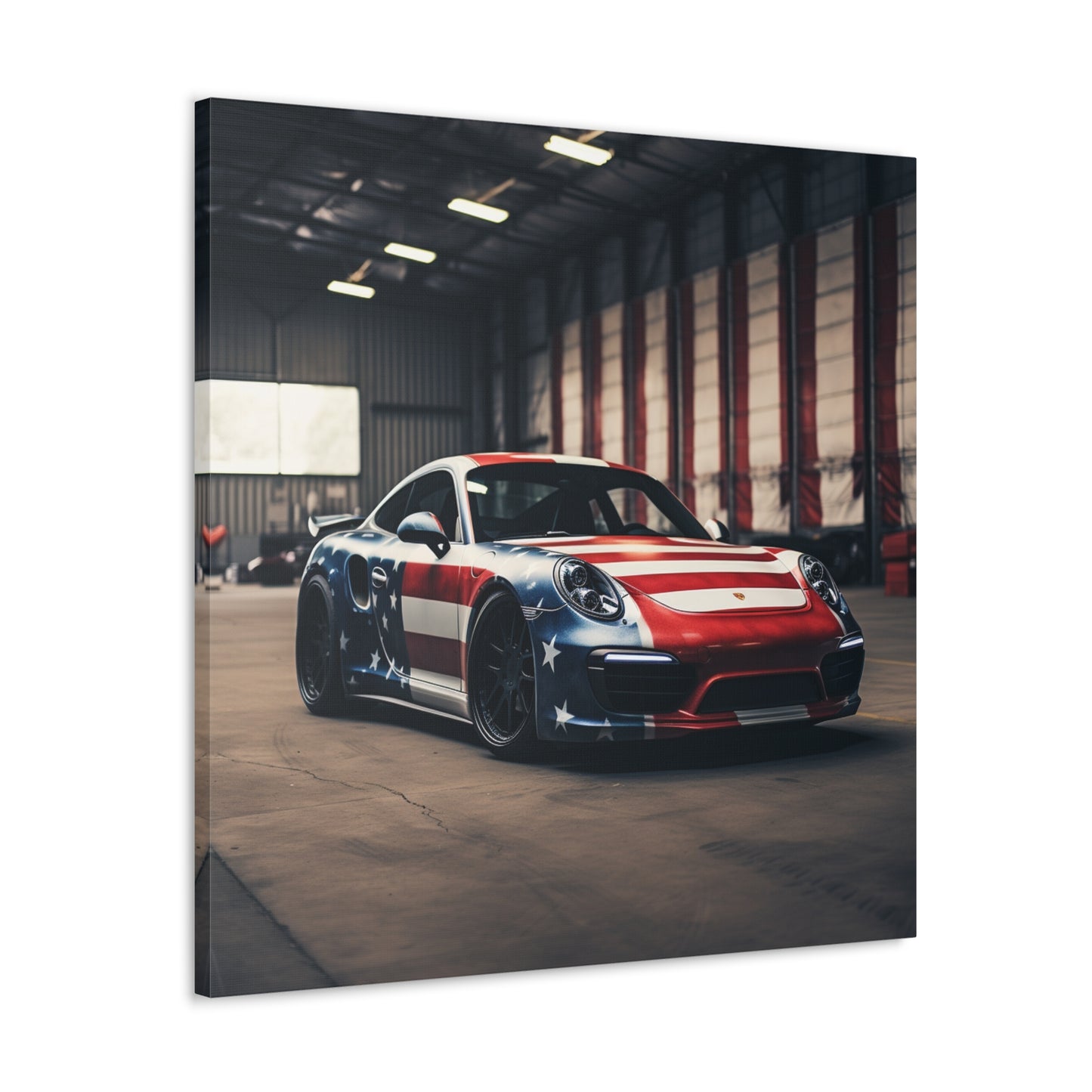 Canvas Gallery Wraps American Flag Porsche 2