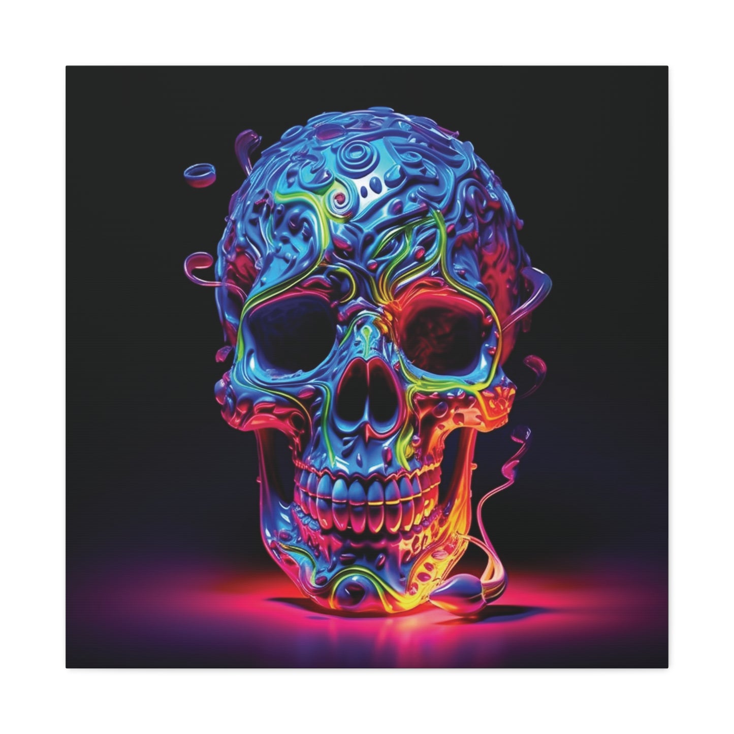 Canvas Gallery Wraps Macro Skull Color 3