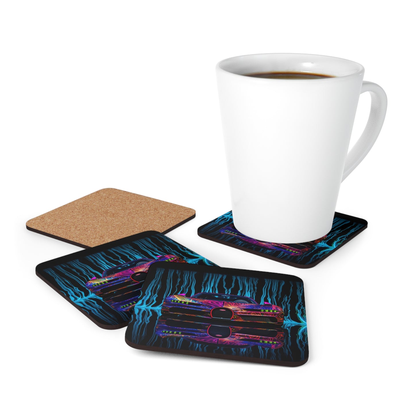 Corkwood Coaster Set Bugatti Water 3