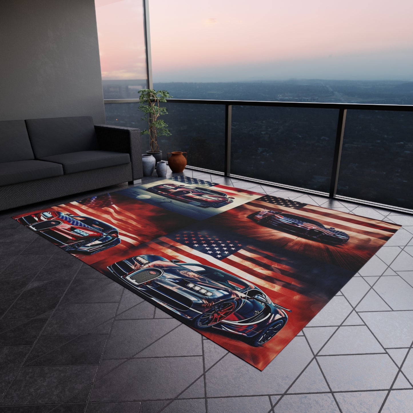 Outdoor Rug  Abstract American Flag Background Bugatti 5